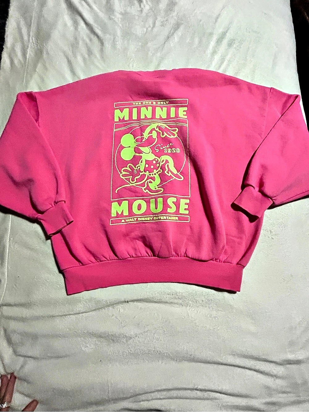 Disney Minnie Mouse Pink Graphic Sweatshirt Small